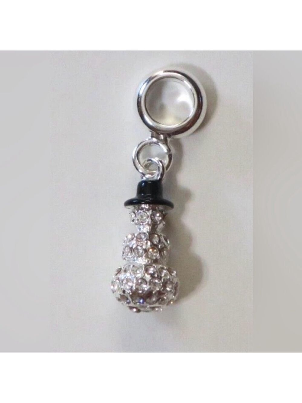 daVinci Snowman charm crystal and Silvertone 2317